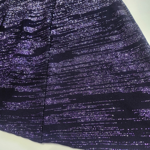 RICKIS Navy Top Ombre Shimmer Assymetrical Hem size M New - Picture 8 of 10